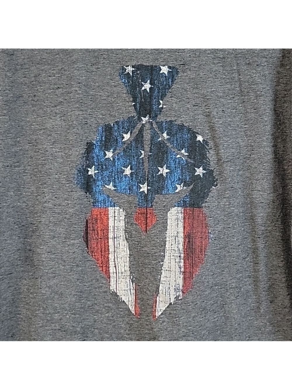 Kryptek Men's Stretch Short-Sleeved T-Shirt, Spartan Helmet Flag, Size Large